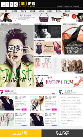 阿里旺铺模板|服装类|男士用品类模板
