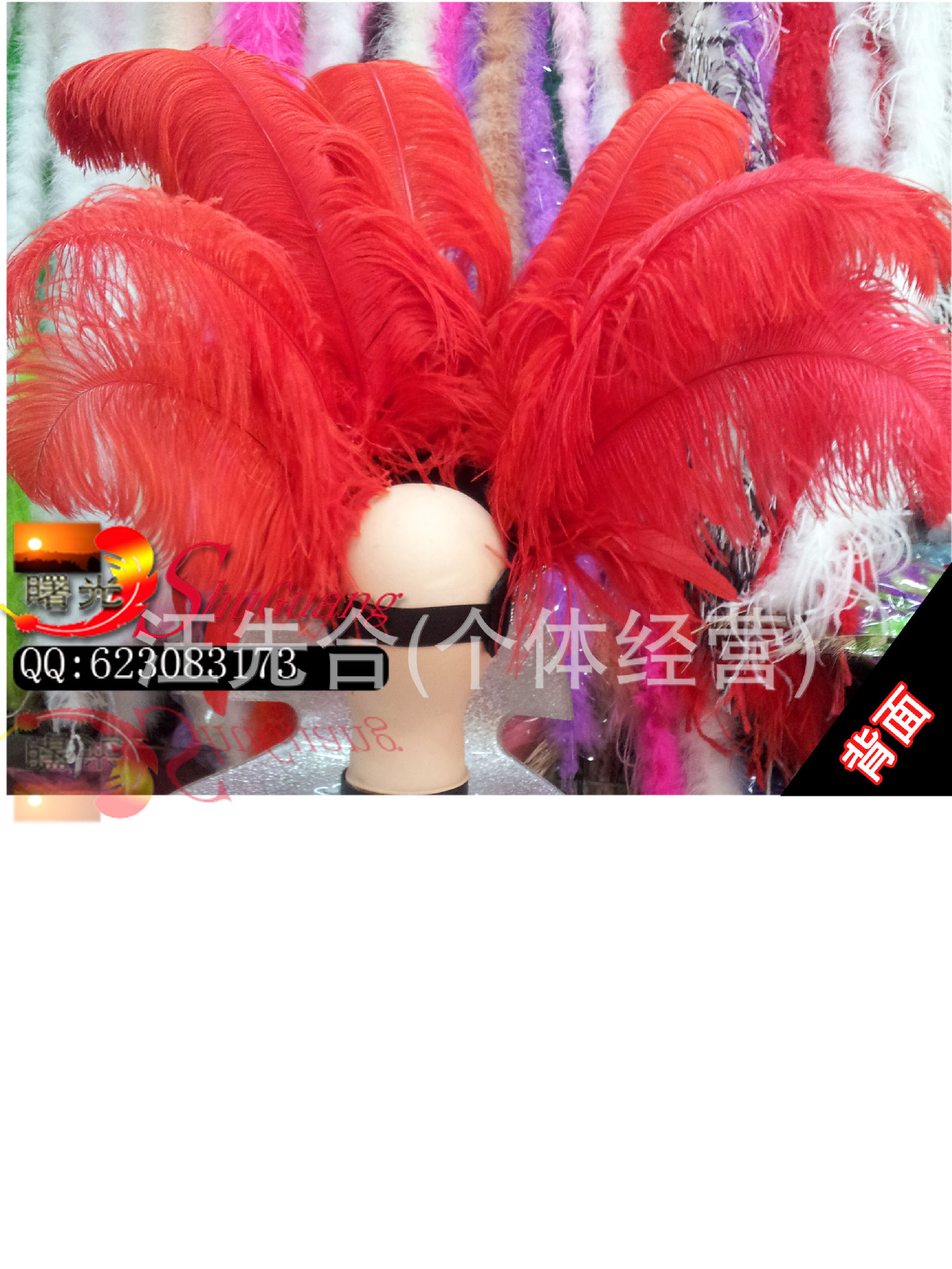 鸵鸟毛头带 ，多色定做，给你新的视觉感受，心灵的震撼。详情图5