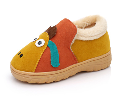 定制跨境电商亚马逊儿童居家棉拖鞋侧缝棉鞋棉鞋西施绒面料C005|ru