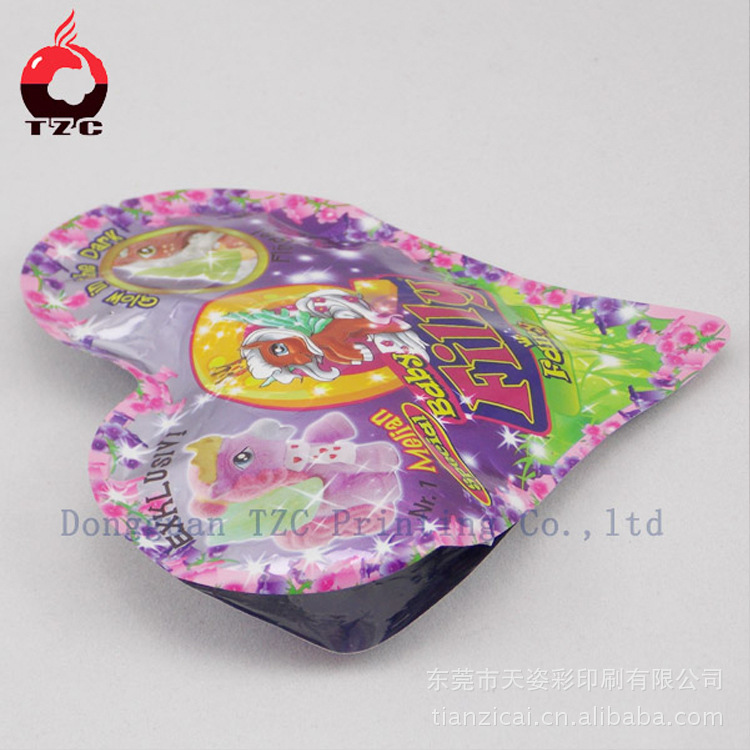 心形特殊玩具袋  异形袋批发 爱心桃形状包装袋 铝箔玩具包装袋