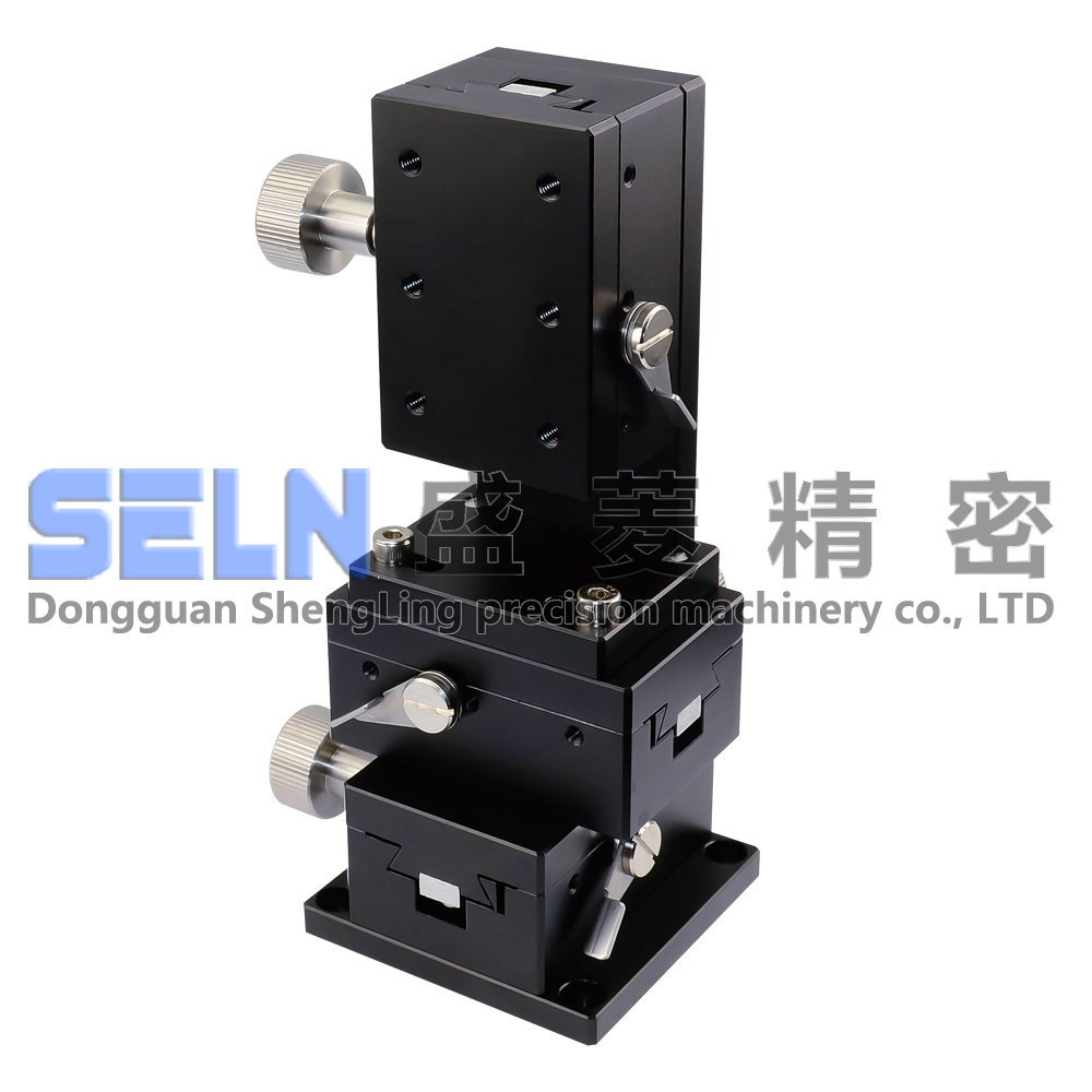 供XYZ轴LWD4060燕尾槽导向型手动位移平台 齿轮驱动旋钮调整滑台