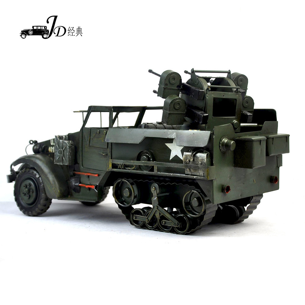 手工铁艺军用吉普模型-0