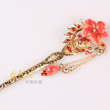 新款汉服配饰新娘头饰古装发饰手工古典发簪步摇簪子花蕾