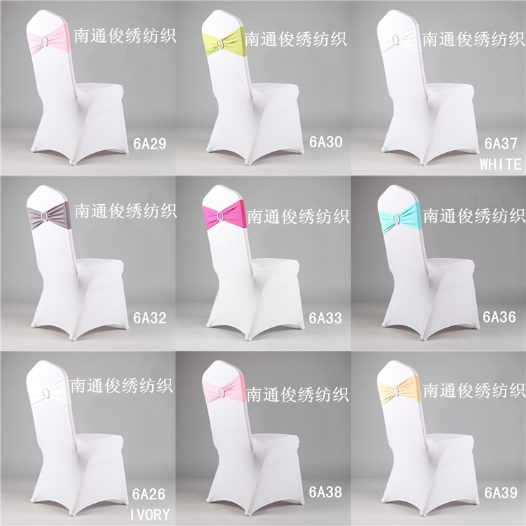 高品质现货供应免系式椅背蝴蝶结  一件代发婚庆椅背花弹力箍带|ms
