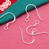 Simple ear hook DIY engraving 925 sterling silver accessories wholesale 603008