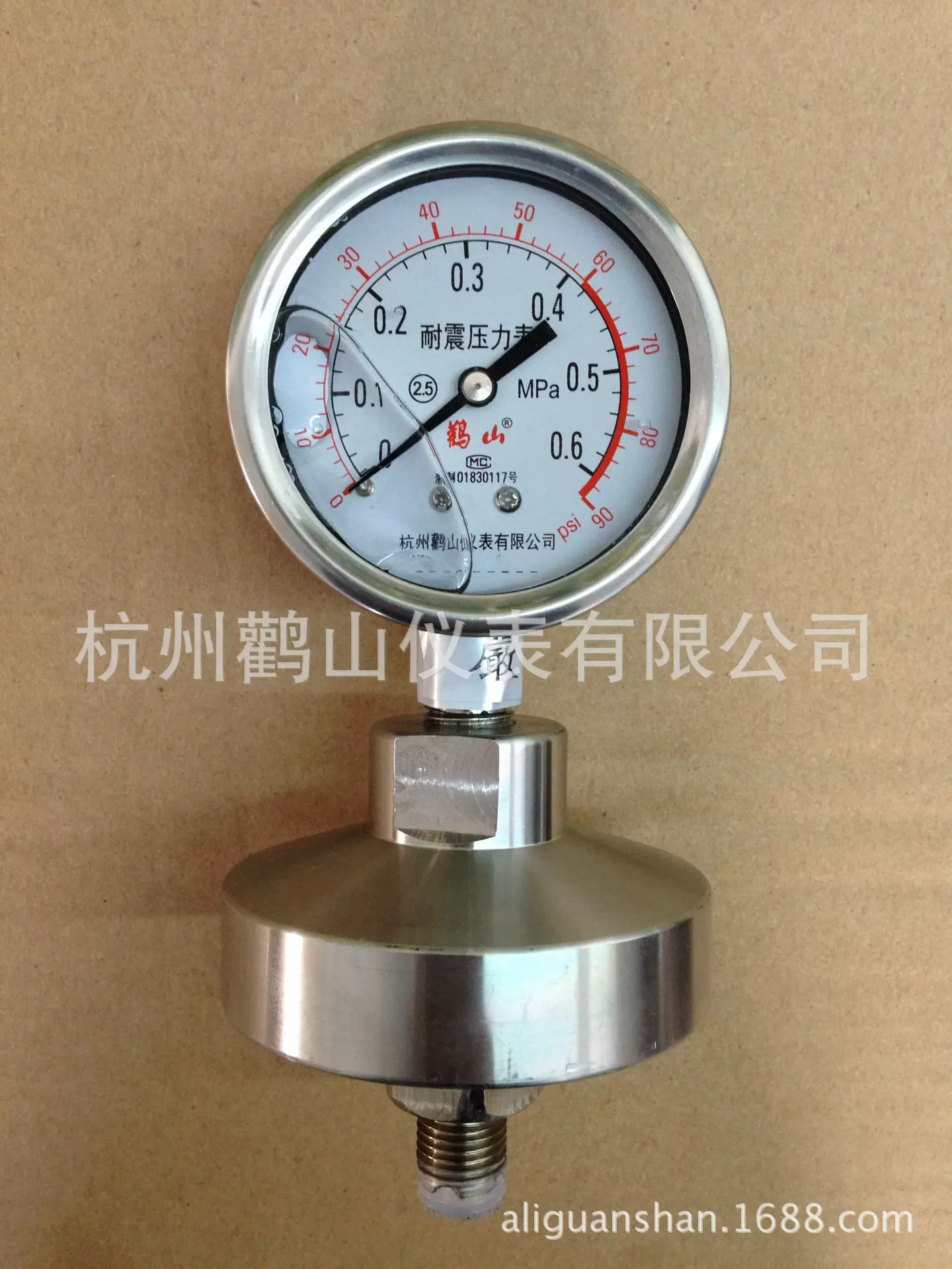 Ударопрочный мембранный манометр Мембранный манометр из ПТФЭ Мембранный манометр Манометр с кислородостойким щелочам