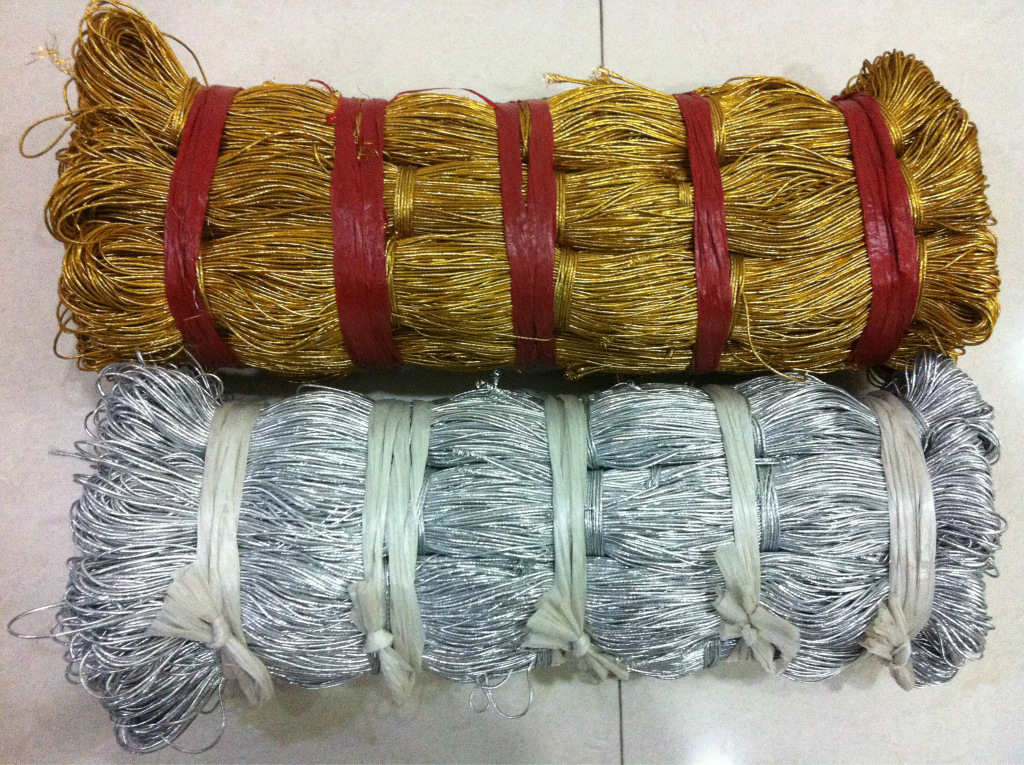 厂家  金色弹力绳 松紧带 0.8MM