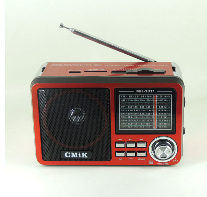 FM/AM/SW1-7/9 wave card-inserting radio portable morning exercise dance square speaker cmik radio detail image 4