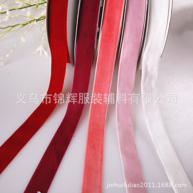 义乌厂家2.5cm天鹅绒织带服装辅料绒带丝绒带纺织蝴蝶结锦纶-阿里巴巴