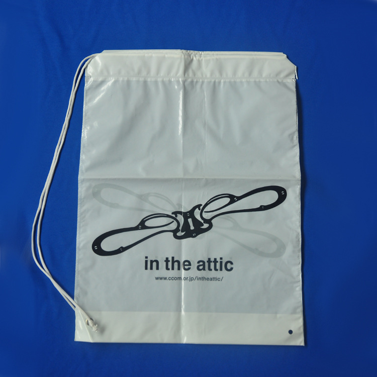 PE乳白穿绳袋肩挎式穿绳塑料袋彩印塑料袋高档塑料袋批发塑料袋