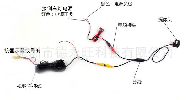 Ahd Reversing Camera Hd with 4 Led Lights Night Vision Fill-In Reversing Image Camera Car Rear View Camera