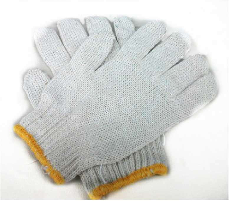 500克粗纱劳保线手套批发棉线棉纱工作防护本白纱手套