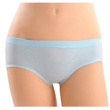 少女款 女士内裤竹纤维塑身美体无缝低腰内裤 纯色三角裤