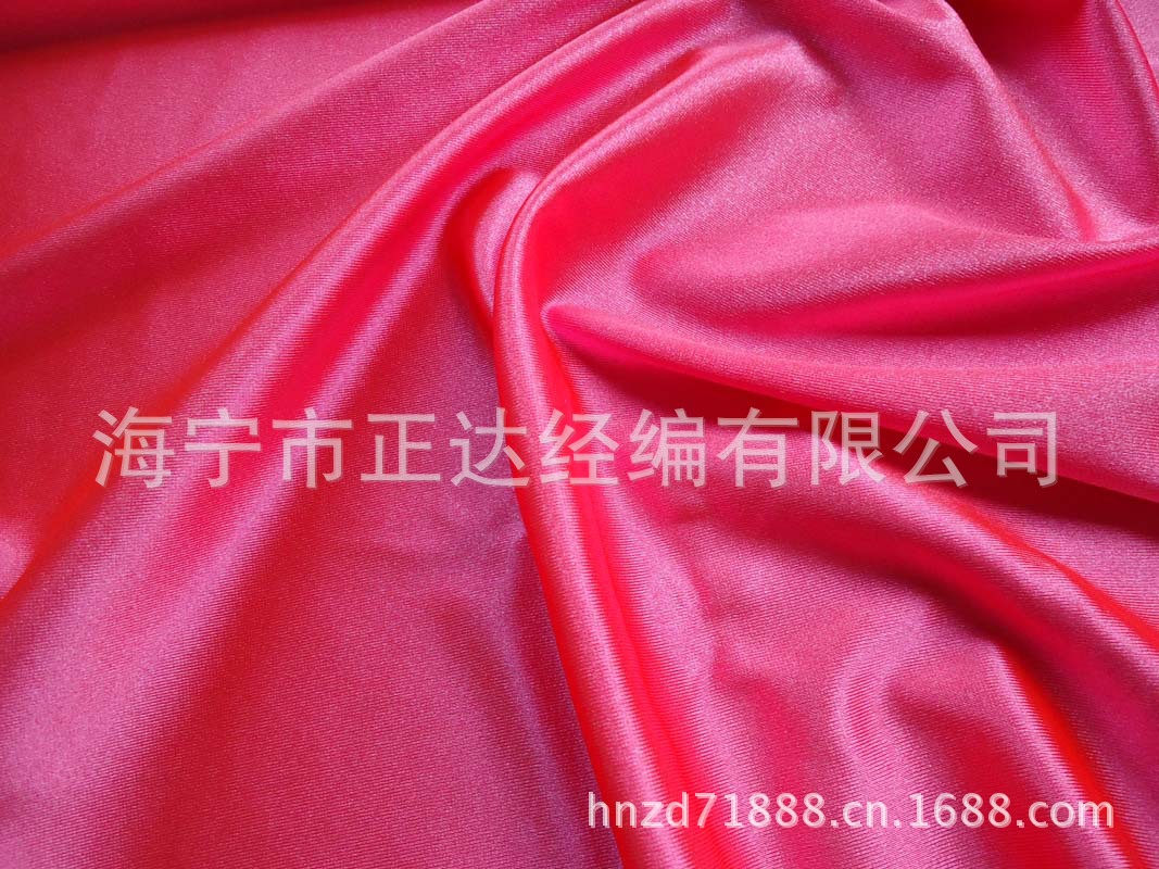 供应生产锦纶95%，氨纶5%弹力色丁面料,锦氨厚色丁