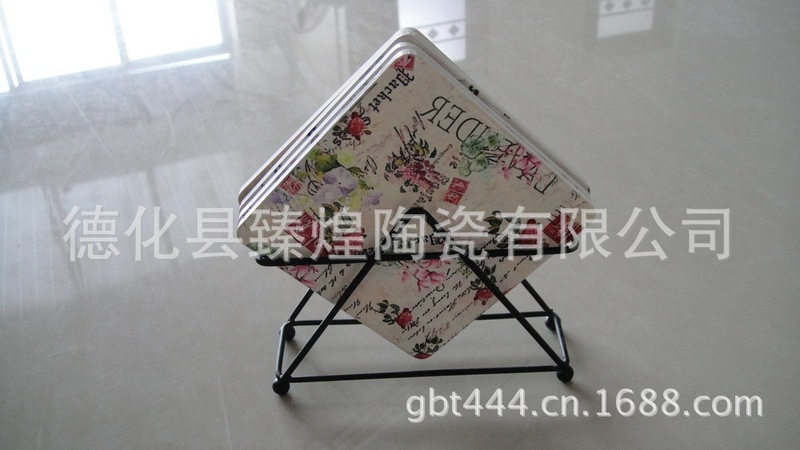 Popular Creative Ceramic Absorbent Coaster Pastoral Style Ceramic Coaster Customizable Coaster Ceramic