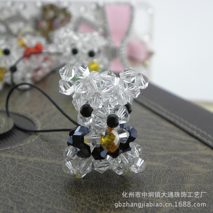 Manufacturers Spot DIY manual weave mobile phone Beading Little Bear