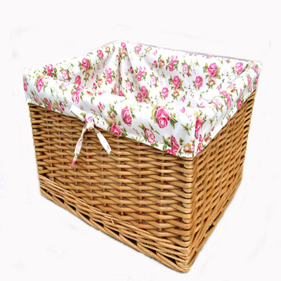 34491 Large Willow rectangle Storage baskets wholesale Sure clothes Toys