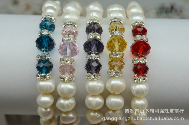 Кристальная bracelet из жемчуга, аксессуар