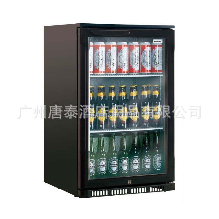厂家生产保鲜设备吧台柜啤酒柜展示柜C1-865单门黑色吧台柜