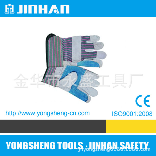 牛二层皮棉纱涂胶加托胶袖浆袖全掌驳掌长短14和16寸手套