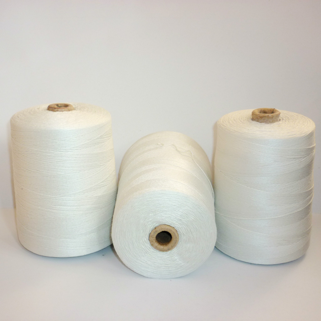 【厂家供应】1000克 封包线颜色纯白 高强度工业缝包线批发|ru