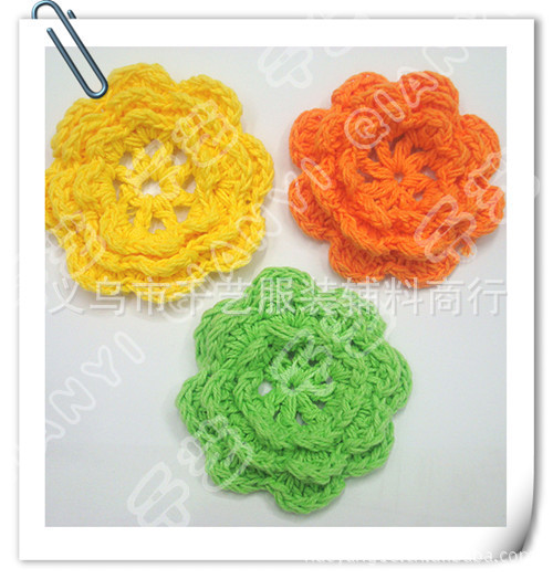 供应八瓣手钩花，手勾花，手工花，毛线花(图)
