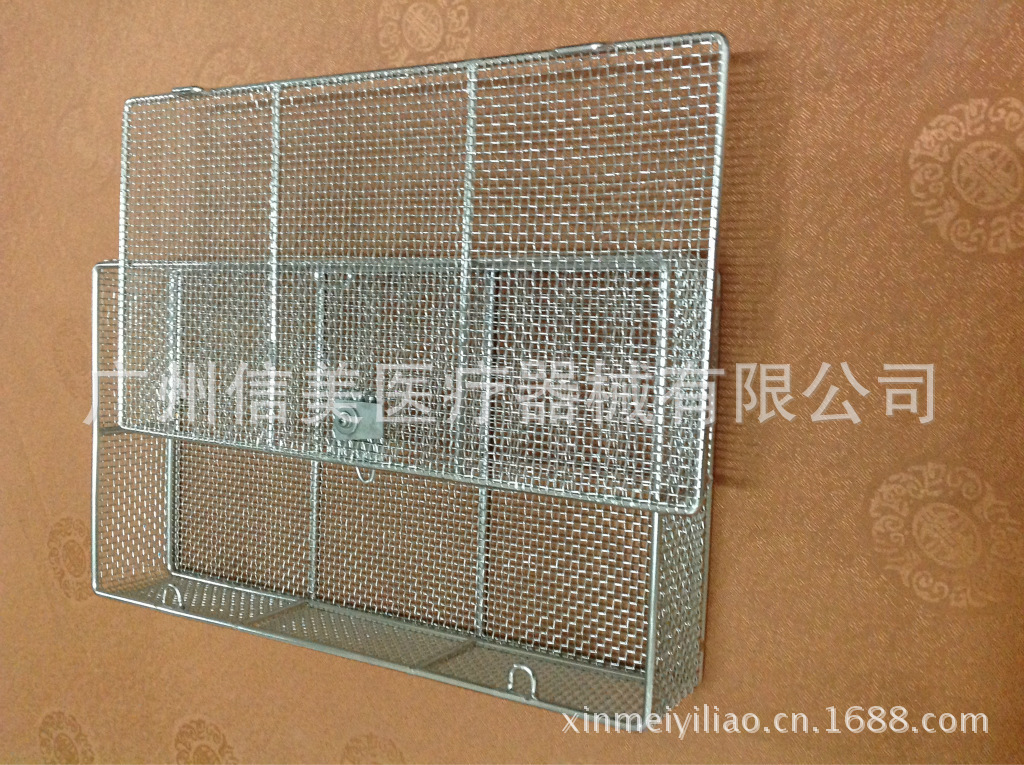 医用带盖锁打包蓝打包清洗篮 内窥镜腹腔镜，输尿管镜消毒篮