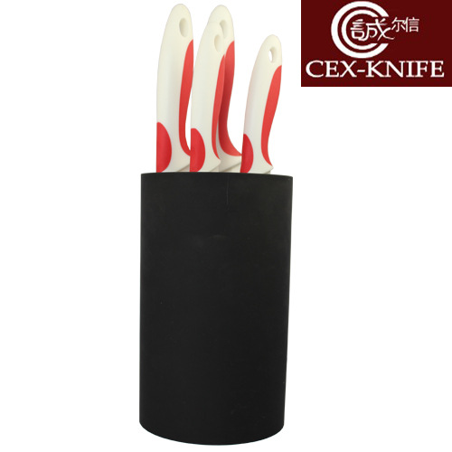 拉絲刀座紅色4件套副本