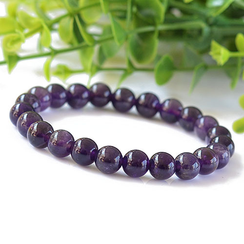 020557 【缺证书】天然紫水晶手链 10mm 宝石手链