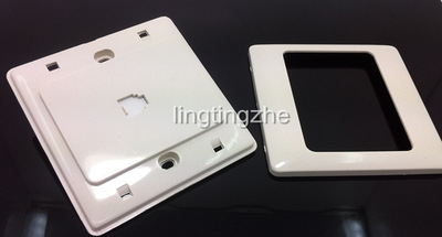 墙板电话插座火警消防电话面板单孔双孔电墙板插座火警电话面板|ru