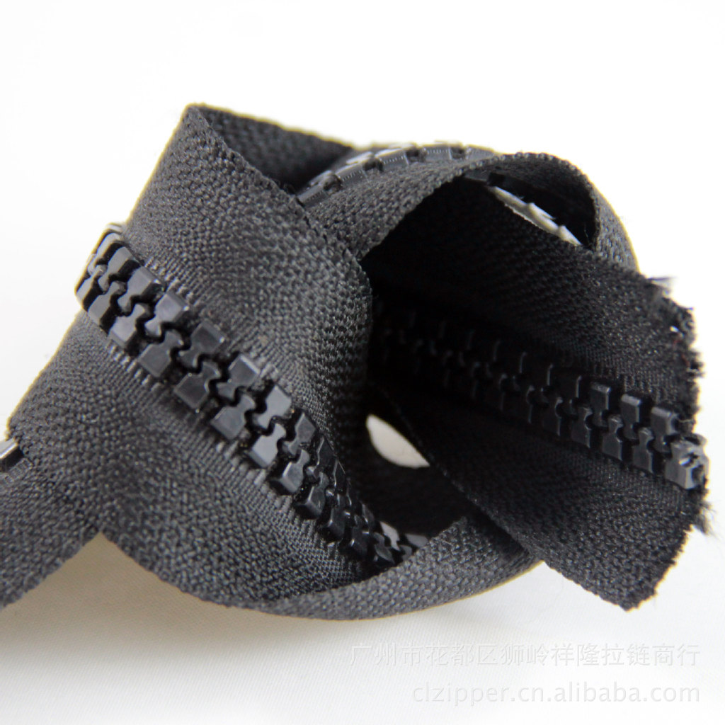 5#黑色树脂拉链 5号黑色塑胶拉链批发 多色供应