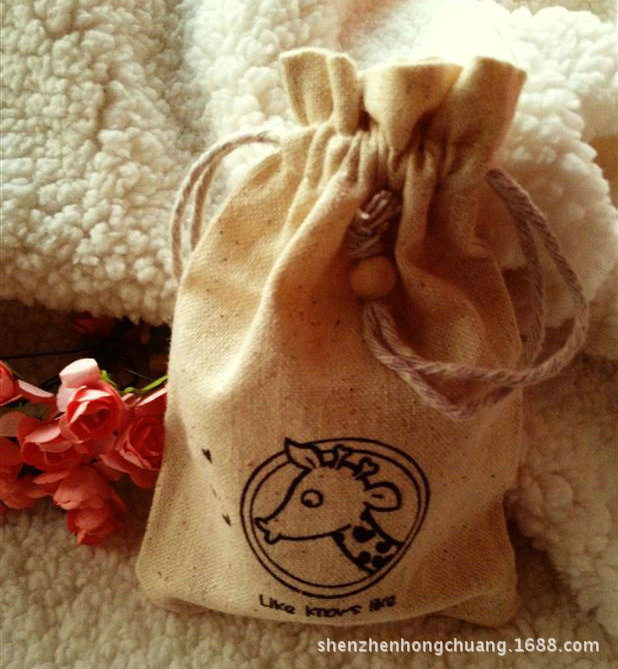 深圳麻布袋 加印LOGO布袋 麻布束口袋