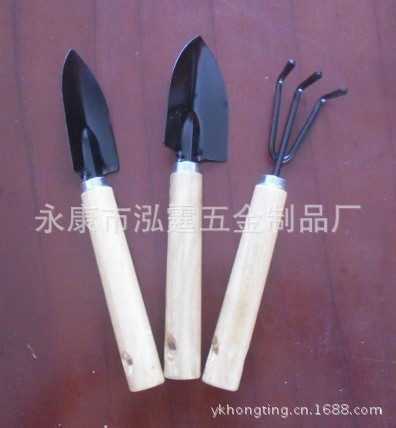 迷你园艺工具三件套  儿童园林工具小铲/耙/大铲