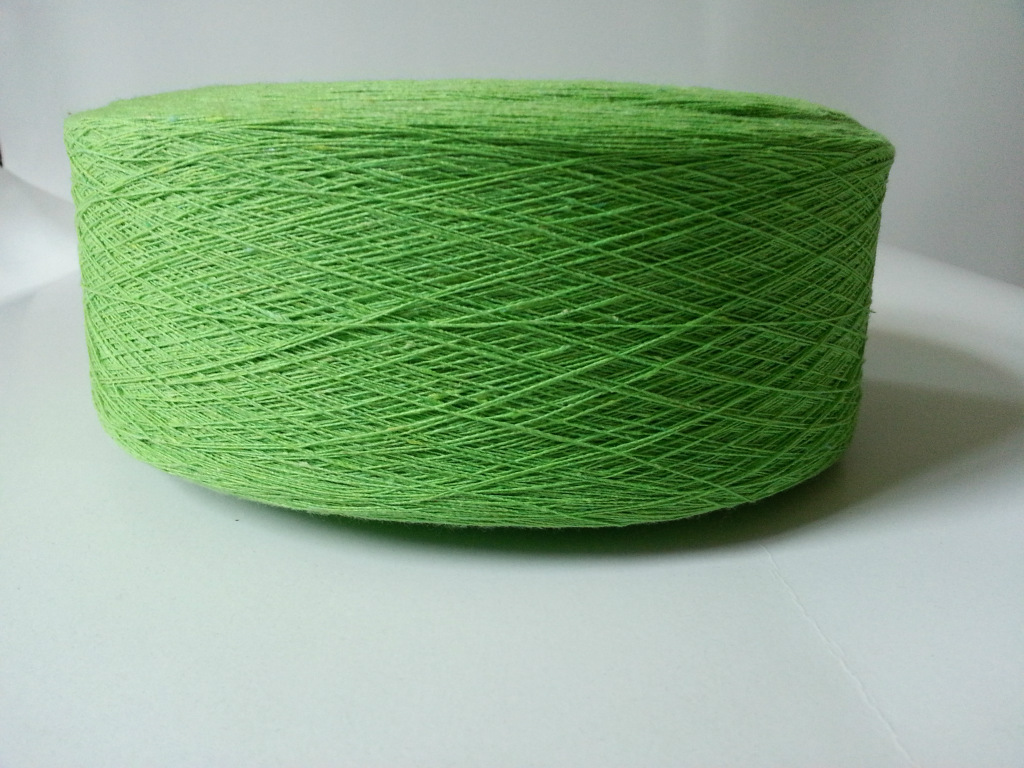 专业高品质 10支苹果绿色气流纺再生棉纱棉线