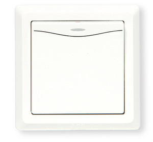 【ABB插座】德逸系列/白色/单联/一位/一开单控带LED灯-AE161