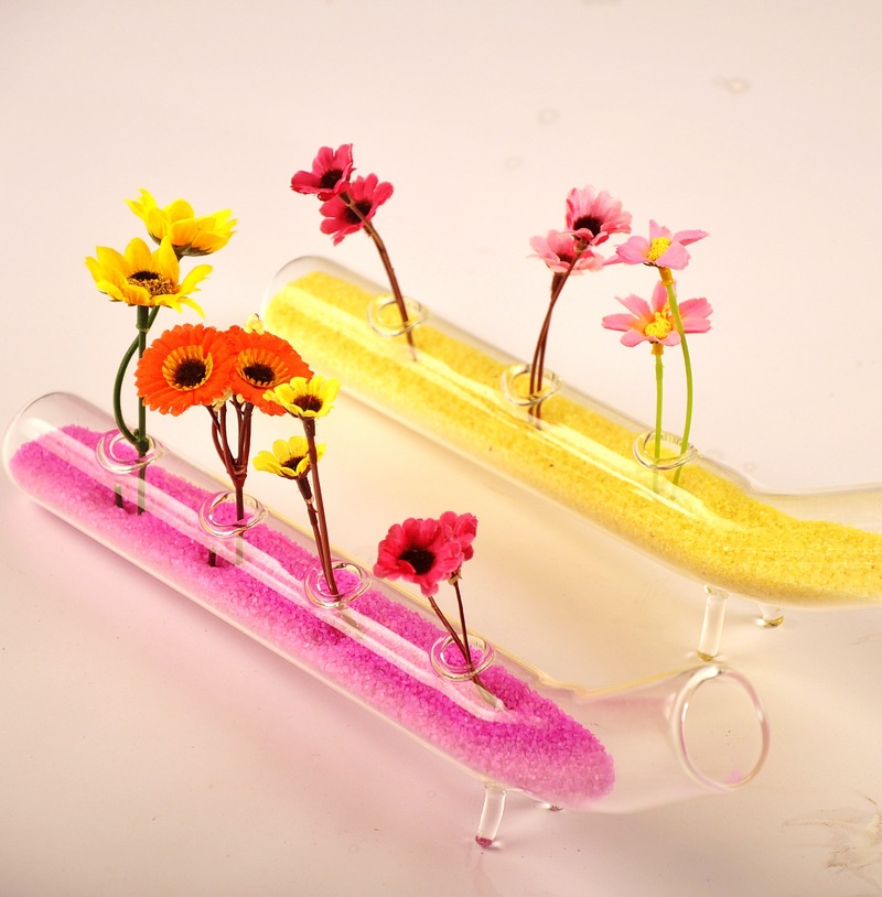 Mxmade estilo Europeo creativo encimera de tubo de ensayo florero de cristal de moda decoración del hogar flor hidropónica dispositivo