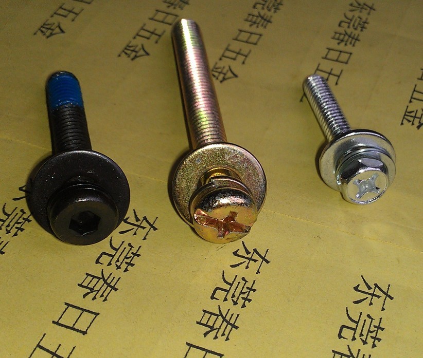 家具组合螺丝 平内盘头十一字外十字配平垫弹垫组合螺杆