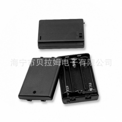 五号三节带盖子电池盒   3节5号电池盒 5号三节安全带盖子电池盒