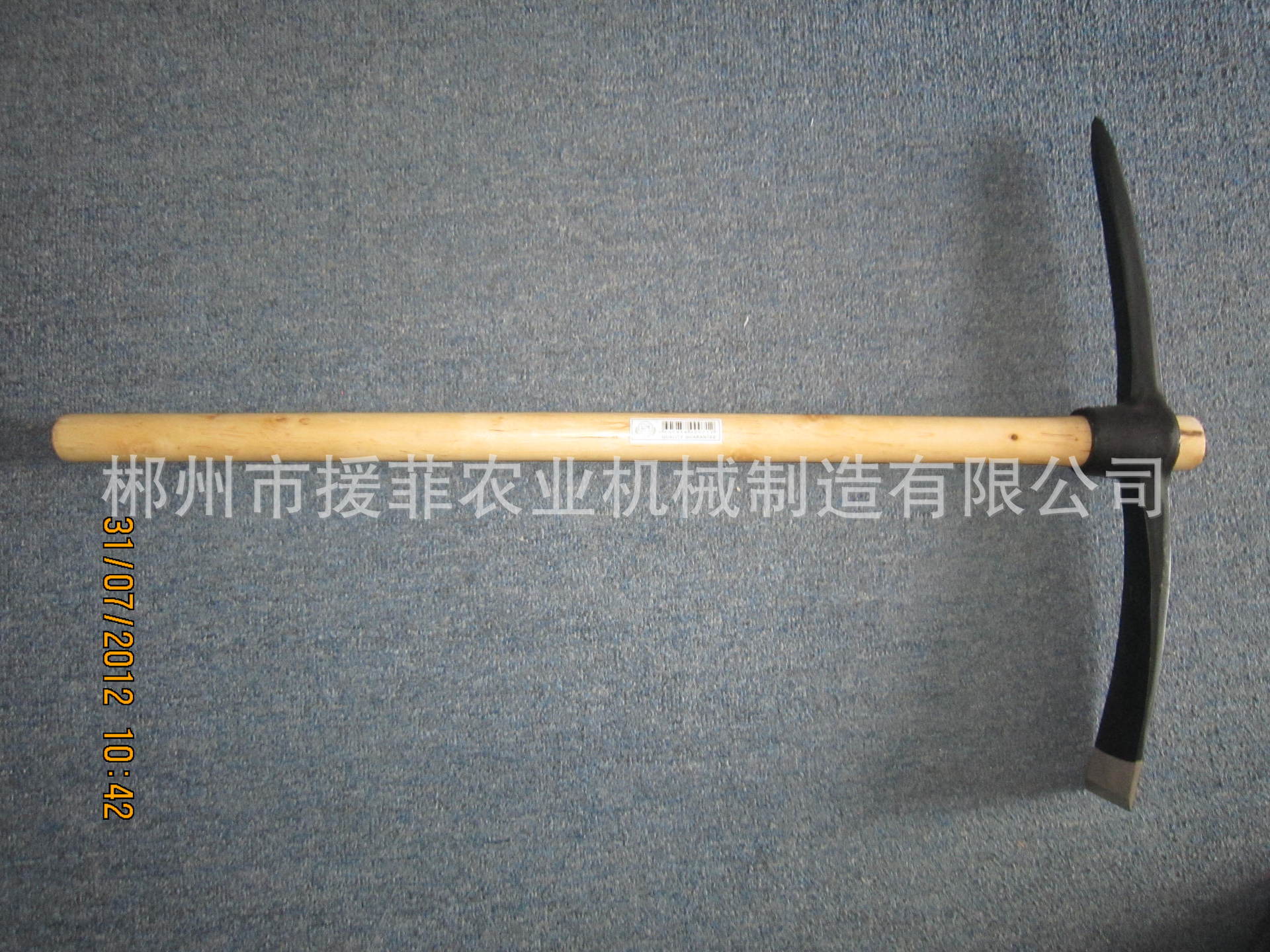 PICK出口南美锻打钢镐P401辊锻  钢镐牌P406红色钢镐带木柄P407