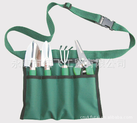 600D工具腰包园林耙子园林尖铲园林大铲剪刀 5件套园林工具套装