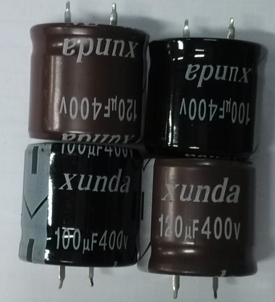 牛角铝电解电容器100uf/400v 不同封装尺寸22×25也有16*30