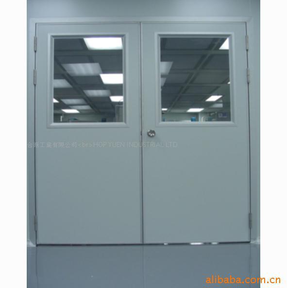 厂家供应净化室专用铝合金彩钢双开门 手动双开带窗净化室专用门