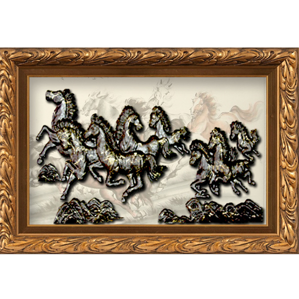 茶雕挂畫 馬到功成 室內裝飾品 商務禮品 廠家定制 工藝茶畫