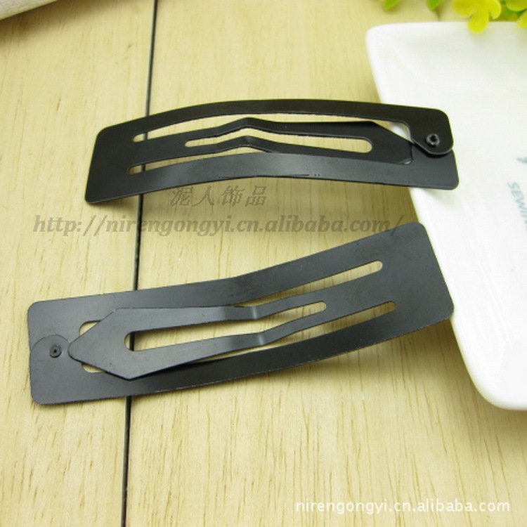 [rectangle BB Clip]Black square clip DIY manual bow Headdress parts wholesale