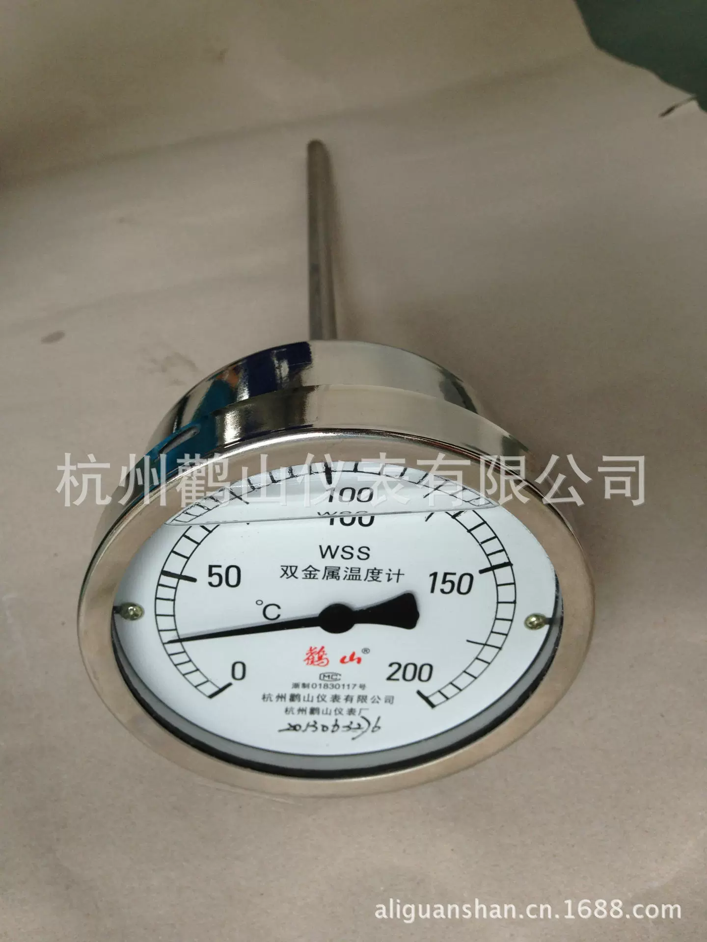 WSS401PZ ударопрочный биметаллический термометр цельнометаллический термометр 304, прямые продажи с фабрики, наполнение силиконовым маслом