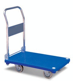 厂家供应AK-F标准型塑料平板推车 仓库拉货物流便携滑动平板推车