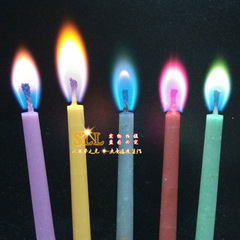 Wholesale new and unique colorful flame birthday candles 5 pack cake smokeless creative paraffin candle manufacturer