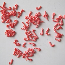 30颗/200颗一包 美甲配饰 软陶圣诞拐杖糖果指甲饰品 PCD07