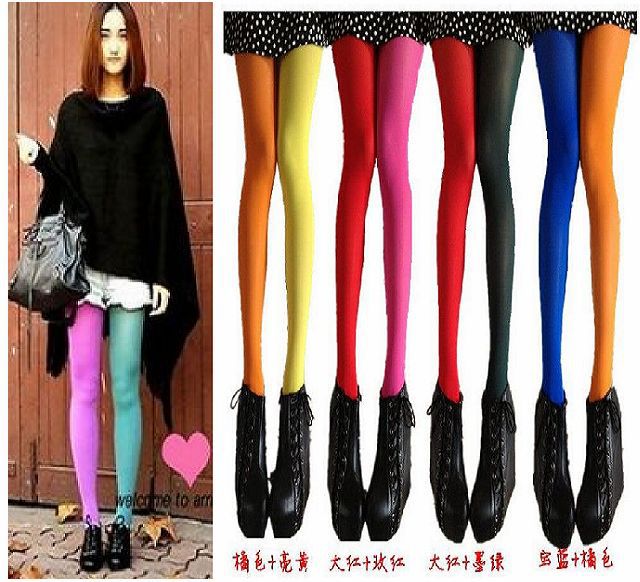 Two-color tights