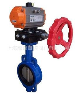 中隆鼎控供应D671X气动切断蝶阀,气动对夹蝶阀,气动不锈钢蝶阀